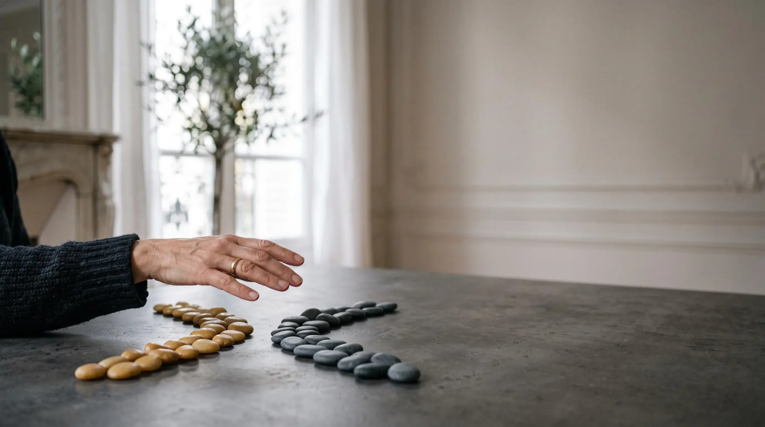 Une main hésitant entre deux chemins symbolisant le choix de payer ou non une option de garantie en capital en assurance-vie