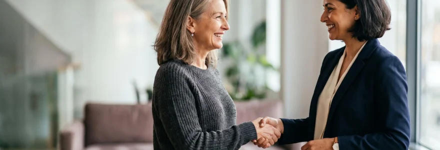 Une main confiante transmettant symboliquement la gestion de son épargne à un professionnel expérimenté